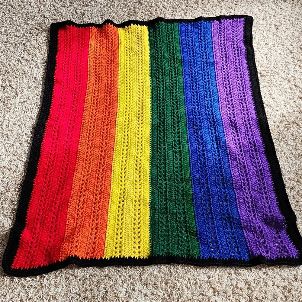 blanket. vibrant crochet